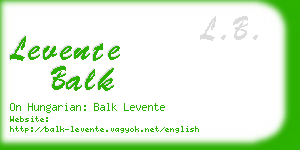 levente balk business card